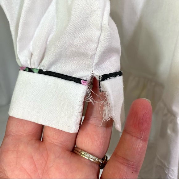 Girl’s Vintage MiniWorld Floral Polka Dot Pinafore Dress 4T Party Ruffle - Picture 10 of 12